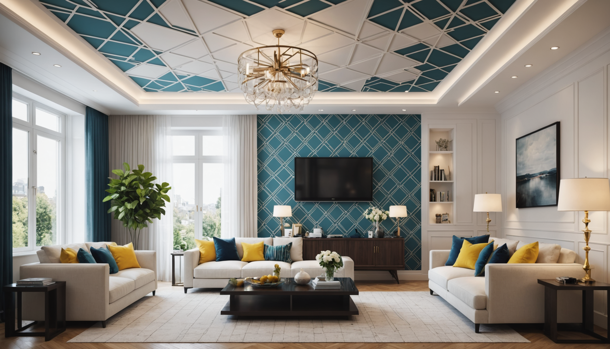 transformez l'ambiance de votre pièce en un instant grâce à une astuce simple pour dire adieu au plafond blanc classique. découvrez comment changer de décor facilement et rapidement.