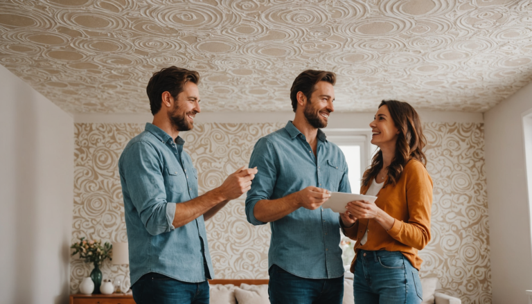 découvrez une astuce simple et rapide pour transformer l'ambiance de votre pièce en un clin d'œil en disant adieu au plafond blanc traditionnel.