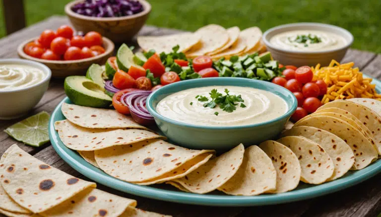 découvrez le trio gagnant pour un apéro réussi : une tortilla savoureuse, trois crudités croquantes et une sauce fraîche irrésistible qui plaira à tous vos invités.