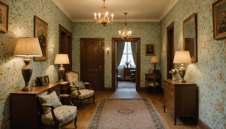 découvrez comment les décorateurs remplacent les murs peints dans les couloirs par un revêtement vintage élégant, qui agrandit visuellement l’espace et apporte charme et caractère à votre intérieur.