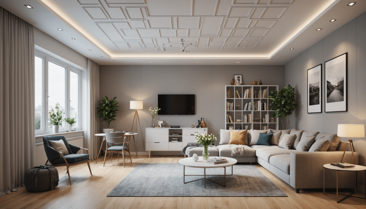 découvrez comment optimiser l'espace dans un petit studio de 18 m² en transformant votre plafond pour doubler la sensation d'ouverture et de grandeur.