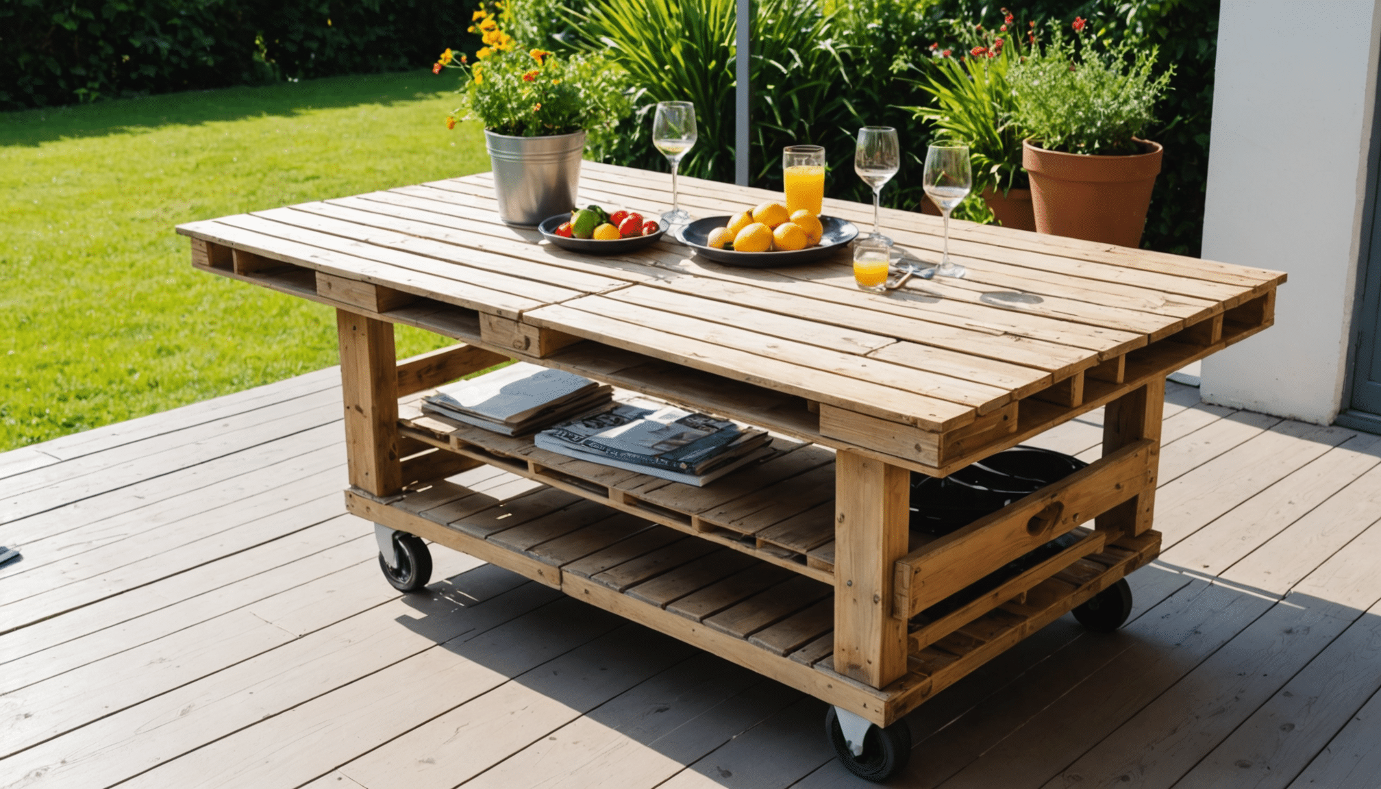 découvrez une idée ingénieuse pour créer une table d'extérieur extraordinaire, même sans être bricoleur. un projet simple et original pour sublimer votre jardin.