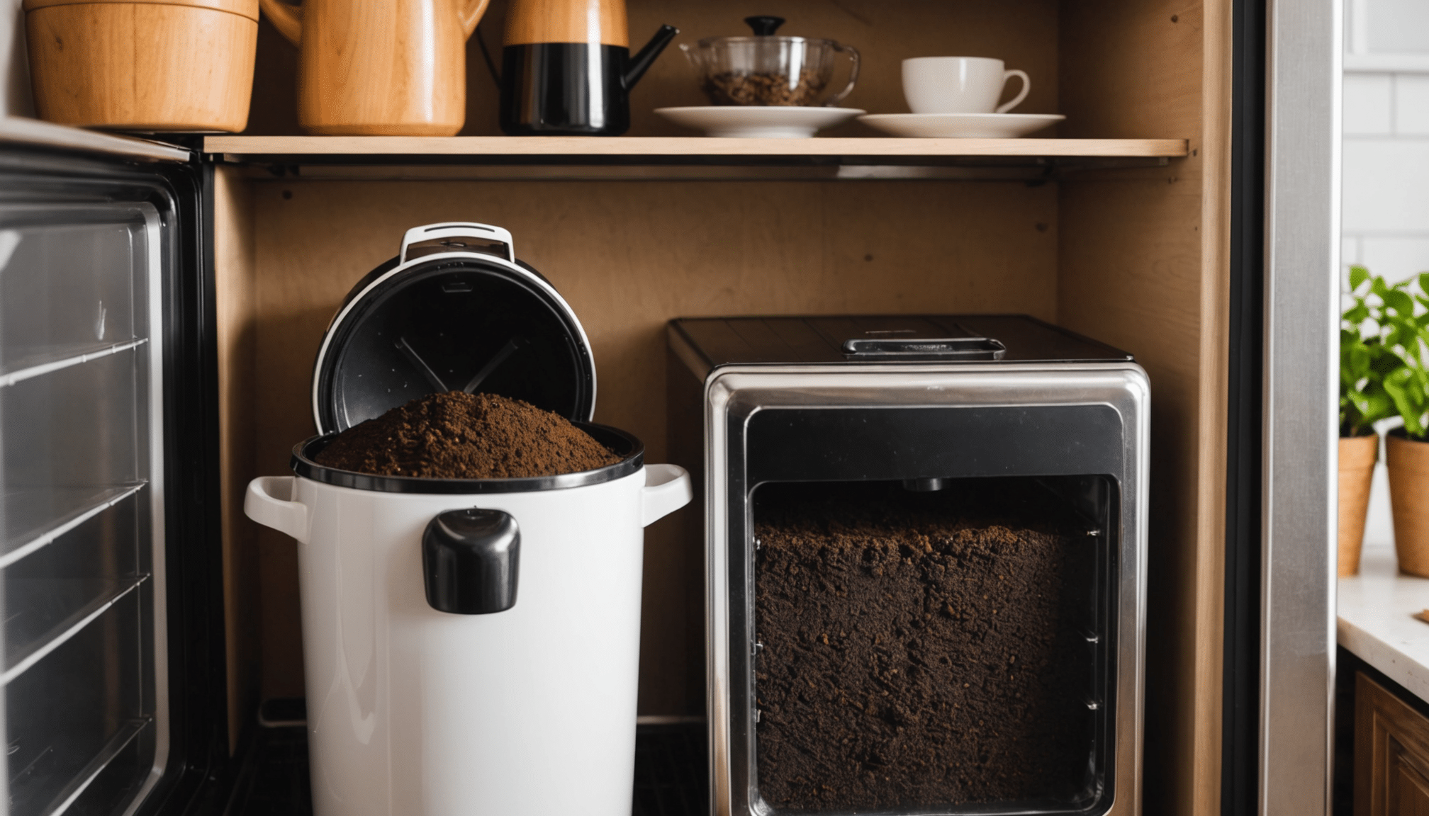 dites adieu au bicarbonate ! apprenez comment utiliser le marc de café, une astuce gratuite et naturelle, pour neutraliser les odeurs de votre frigo deux fois plus longtemps et garder votre réfrigérateur frais.