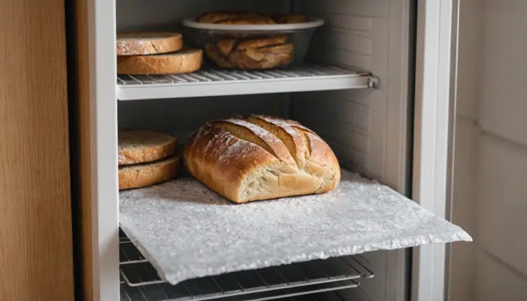 découvrez une astuce naturelle pour l'hiver : placez un morceau de pain rassis au congélateur afin de réduire efficacement le givre et protéger vos surfaces.