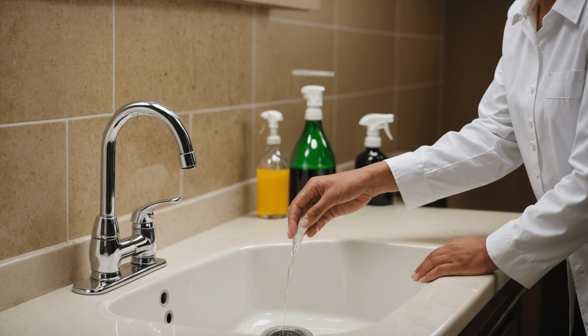 découvrez l'astuce au vinaigre d'une femme de ménage d'hôtel qui m'a fait gagner du temps : finis les heures à frotter mes robinets, ils brillent sans effort !