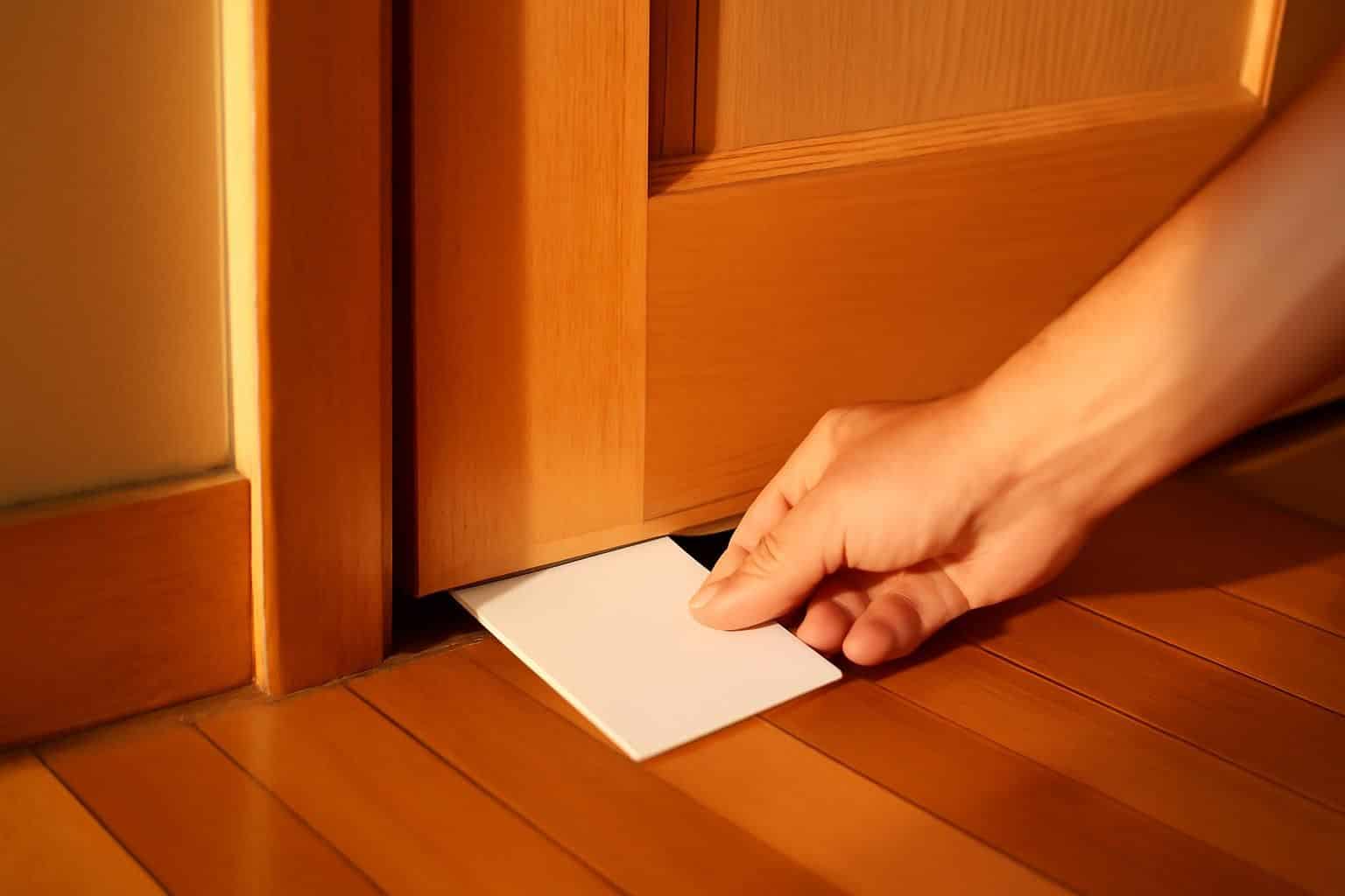 découvrez comment un simple bout de papier glissé sous la porte peut révéler l'origine cachée de la chaleur dans votre maison et améliorer votre confort.