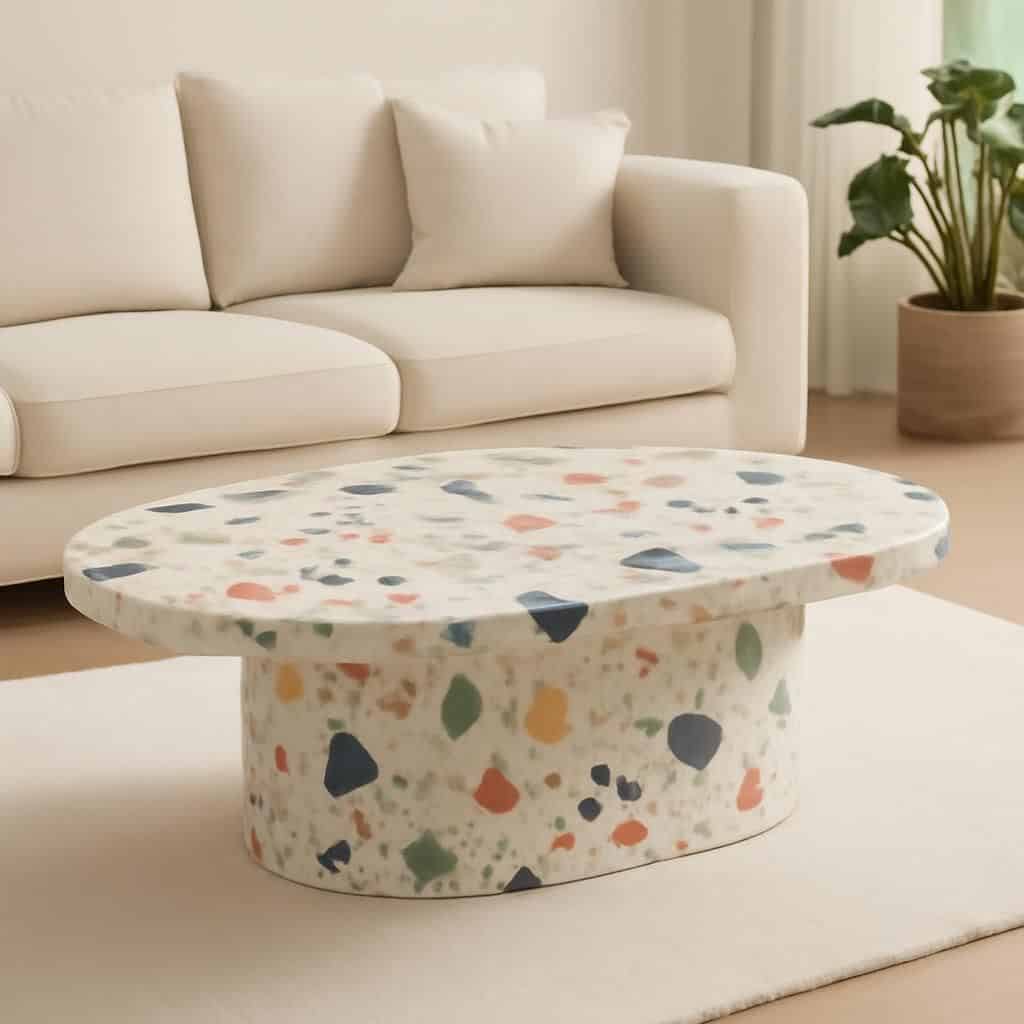 découvrez comment un détartrant anticalcaire a malheureusement endommagé ma table basse en terrazzo lors d'un nettoyage un samedi matin, laissant des traces irréversibles.