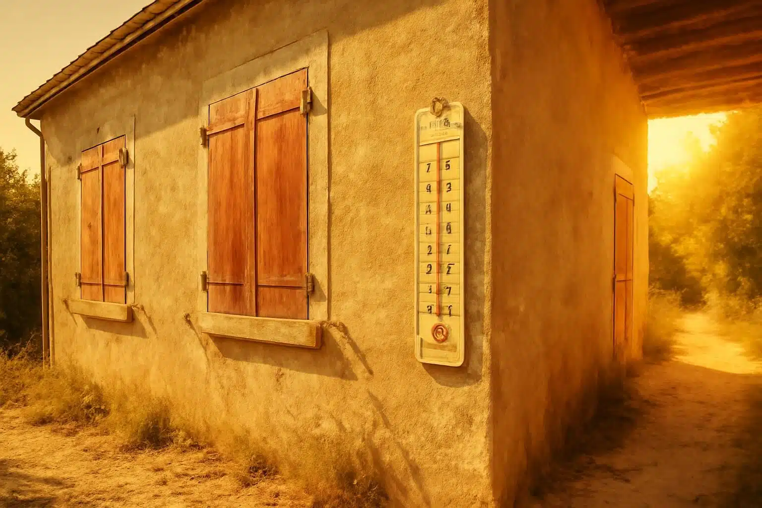 découvrez comment fermer vos volets dès le premier jour de canicule peut aider à garder la fraîcheur intérieure, avec un témoignage révélant les résultats à 19 h grâce au thermomètre du couloir.