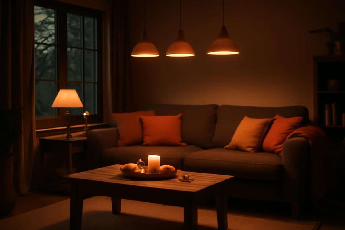 découvrez comment remplacer un plafonnier par trois lampes à hauteur de table peut transformer votre salon et créer une ambiance réinventée un soir d’octobre.
