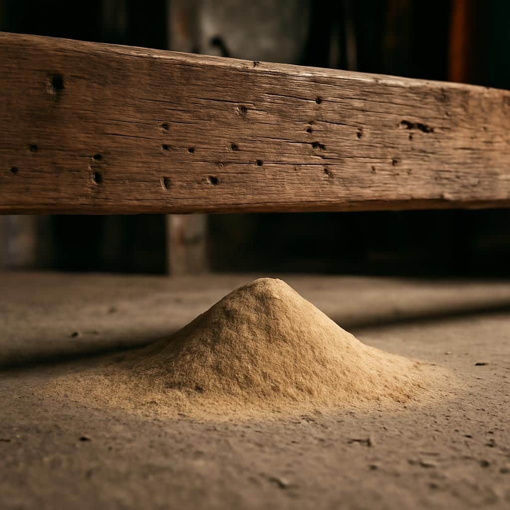 découvrez pourquoi la poudre beige située sous la poutre de votre garage depuis la rentrée n'est pas une simple poussière de plâtre et ce qu'elle peut révéler sur la structure de votre maison.