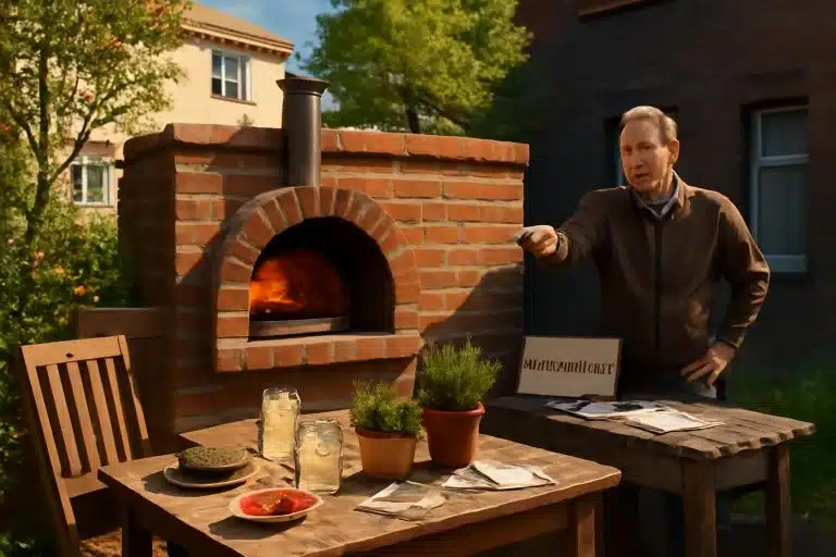 découvrez l'histoire étonnante d'un four à pizza mural installé pour profiter des dimanches ensoleillés, qui six ans plus tard, déclenche des revendications inattendues de la part du voisin.