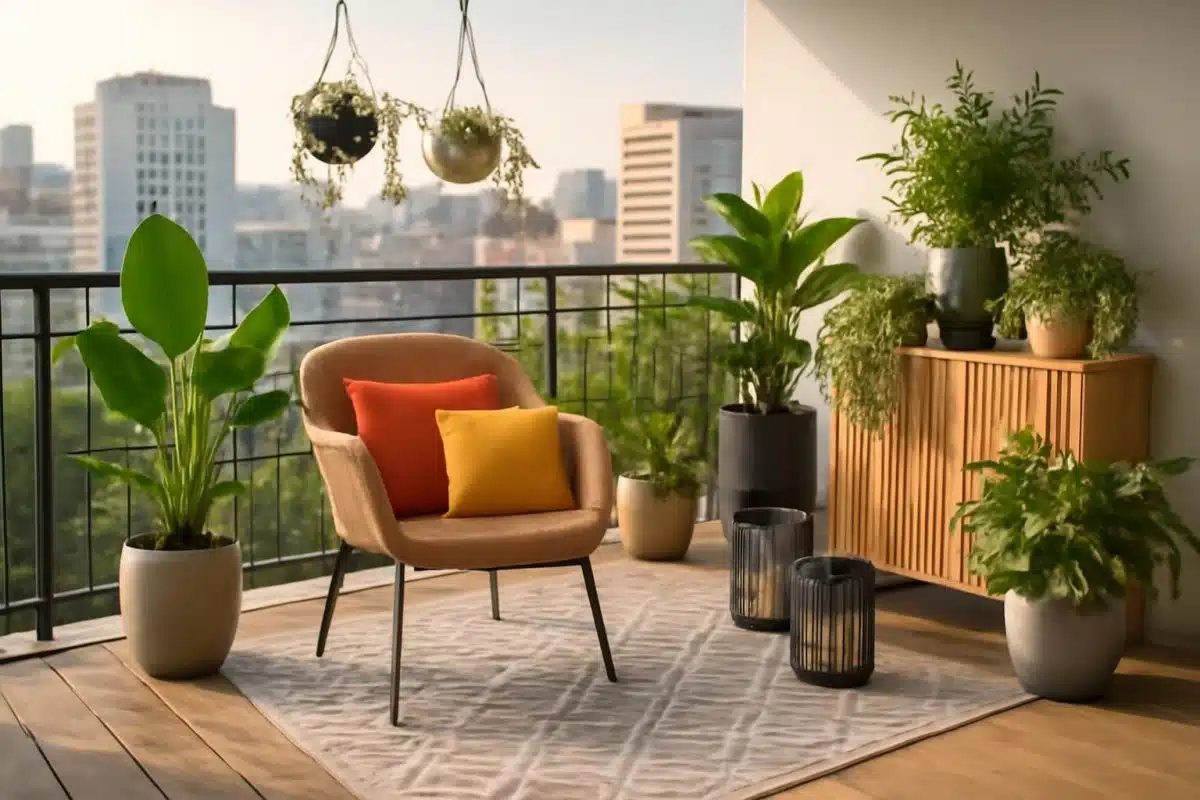 découvrez les nouvelles tendances déco qui remplacent le brise-vue en résine tressée pour sublimer vos balcons, approuvées par les experts en design d'extérieur.