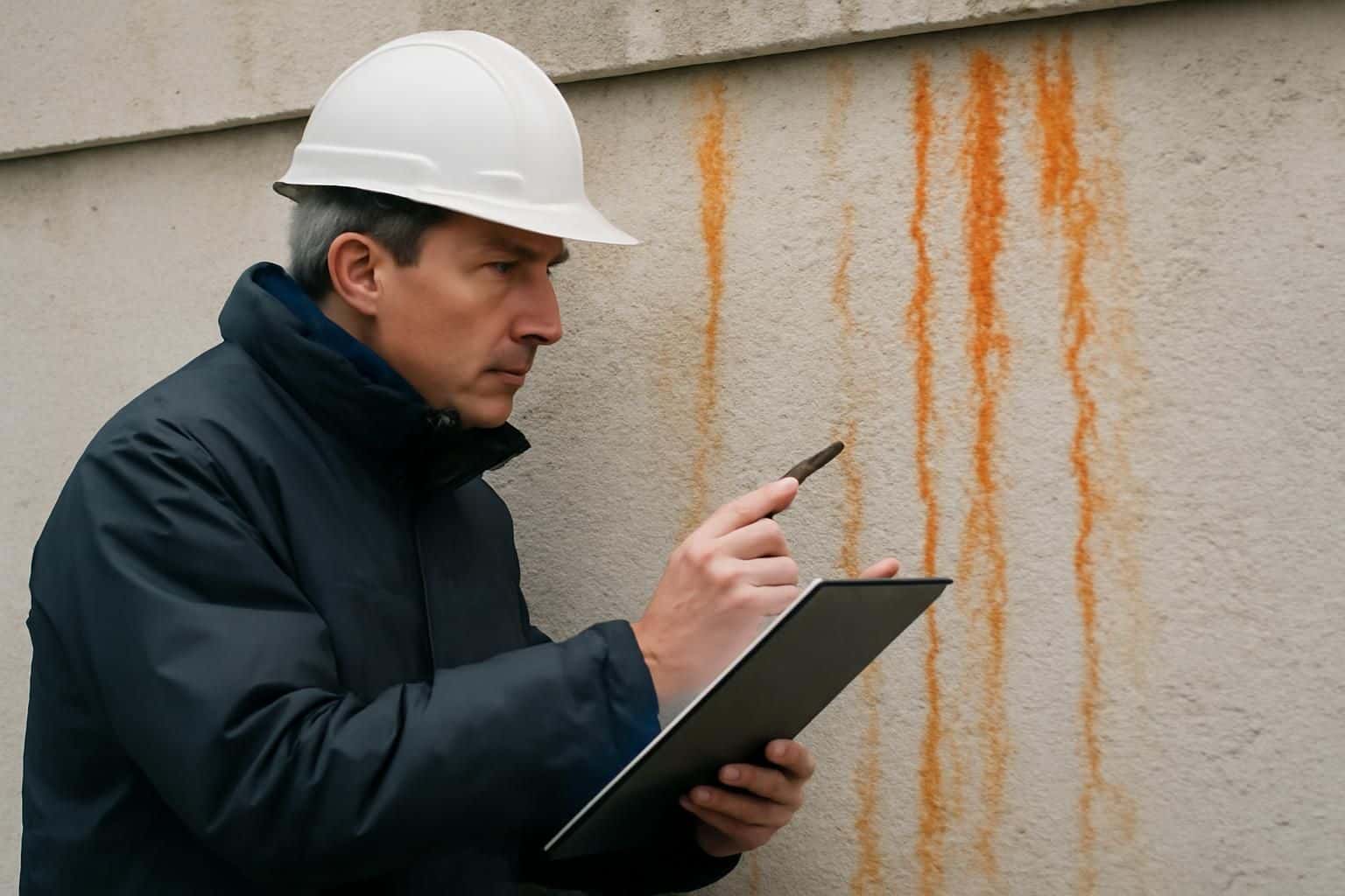 découvrez la signification des traînées orange sur le crépi du mur nord, souvent confondues avec de la rouille, et apprenez pourquoi elles constituent un avertissement essentiel avant l'hiver.
