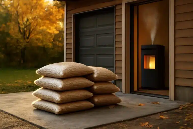 découvrez pourquoi des sacs de granulés oubliés sur la dalle du garage ont provoqué la fumée de votre poêle dès la première fraîcheur et comment éviter ce problème.