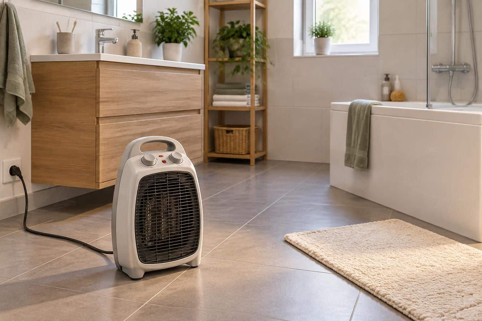 chauffage soufflant dans la salle de bains : découvrez les distances de sécurité à respecter près de la baignoire pour éviter les risques électriques.