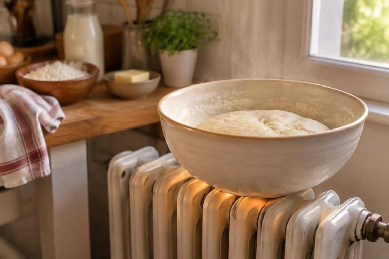 votre pâte à brioche ne lève plus ? le radiateur peut la chauffer trop fort et fragiliser la levure. découvrez comment réussir sa pousse.